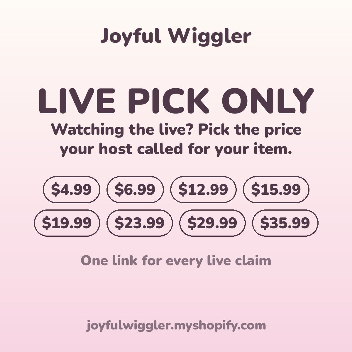 Live Pick Only